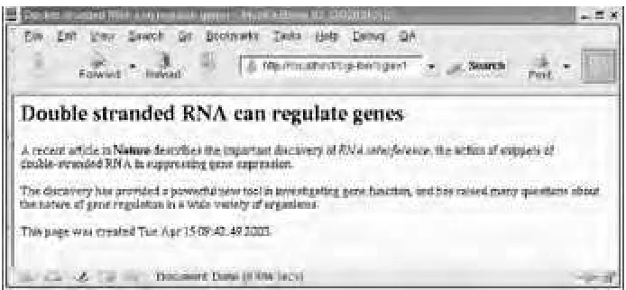 Figure 7-2. Web page for cgiex1
