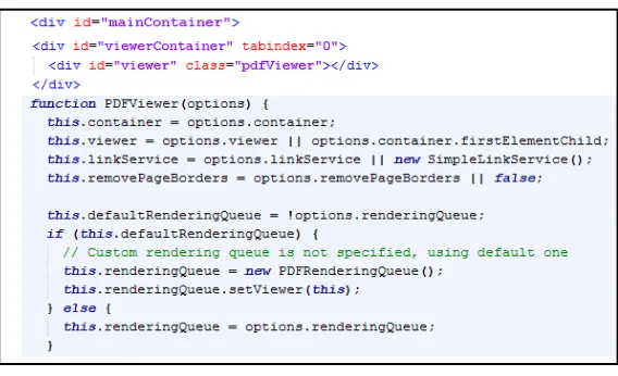 Gambar 4. Potongan source code bagian main container 