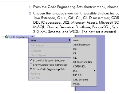 Figure 1 -- Code engineering language options