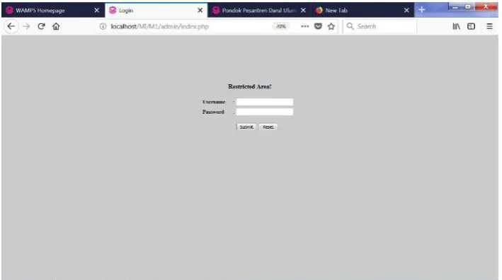 Gambar 5.2 Tampilan halaman Login 
