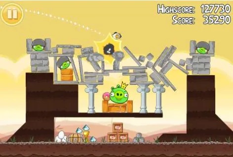 Gambar 3. Angry Birds, Contoh Game Puzzle 