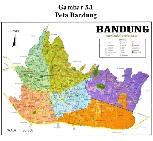 Gambar 3.1 Peta Bandung 