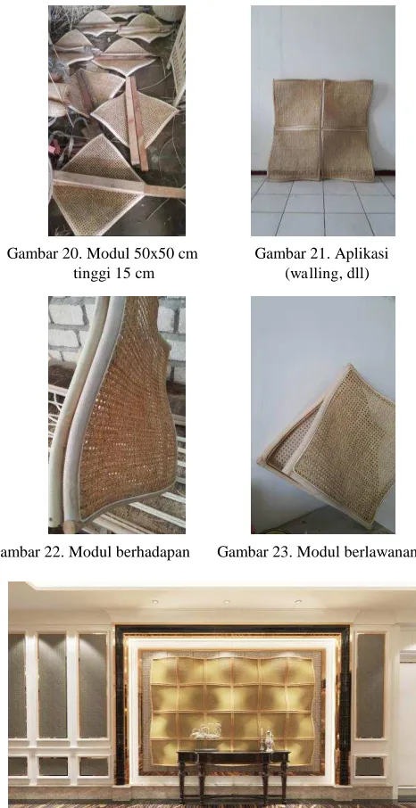 Gambar 20. Modul 50x50 cm              Gambar 21. Aplikasi    tinggi 15 cm                                (walling, dll) 