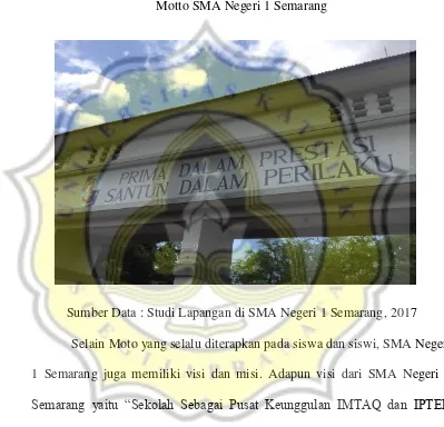 Gambar 2 Motto SMA Negeri 1 Semarang 