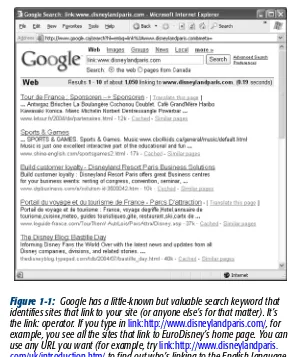 Figure 1-1: Google has a little-known but valuable search keyword that 