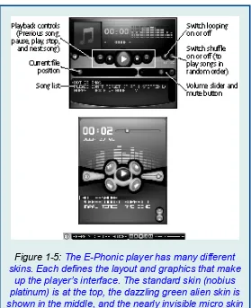 Figure 1-5: The E-Phonic player has many different
