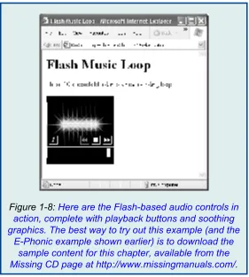Figure 1-8: Here are the Flash-based audio controls in
