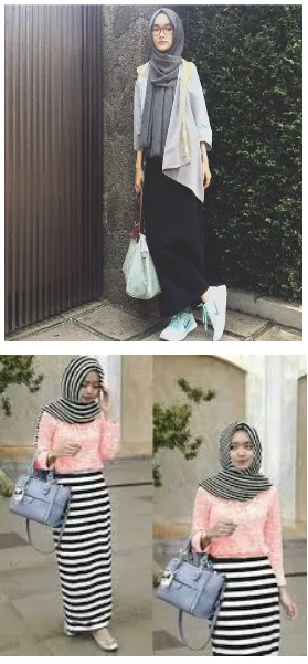 Gambar jilbab yang tidak sesuai dengan syariat Islam 