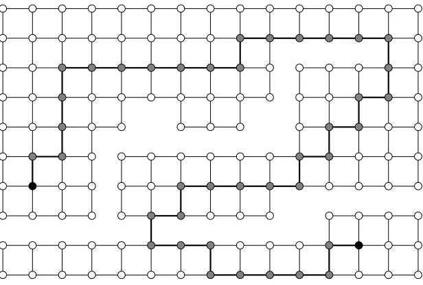 Figure 19: A path in a graph connecting two nodes
