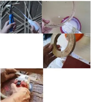 Gambar 3. Kombinasi teknik melingkar bambu eksperimental.
