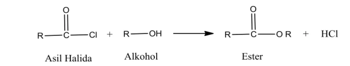 Gambar diatas adalah penjelasan dari cara fisher. Esterifikasi fischer adalah  jika  asam  karboksilat  dan  alkohol  dan  katalis  asam  (biasanya  HCl  atau  H 2 SO 4 ) 
