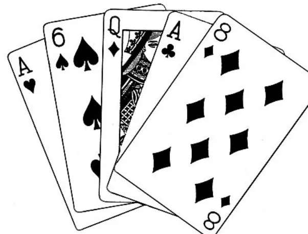 Figure 1.2.4. A ﬁve-card poker hand.
