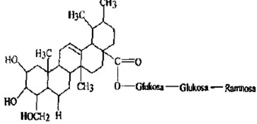 Gambar 2.2 Struktur Asiaticoside 