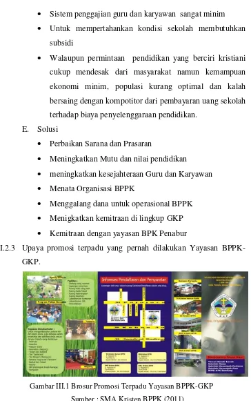 Gambar III.1 Brosur Promosi Terpadu Yayasan BPPK-GKP 
