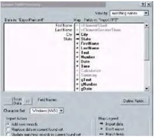 Figure 2.7: Import Field Mapping dialog