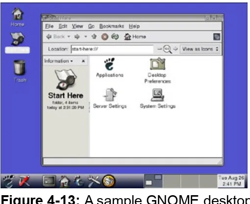 Figure 4-13: A sample GNOME desktop.