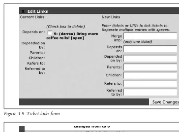 Figure 3-9. Ticket links form