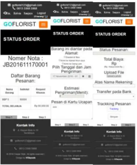 Gambar 5. Halaman Menu Status Order Nota 