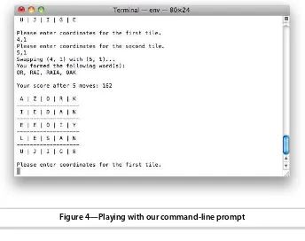 Figure 4—Playing with our command-line prompt