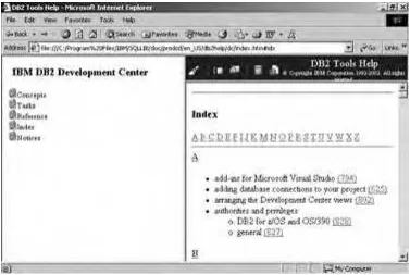 Figure 4.20. DB2 Development Center Help.
