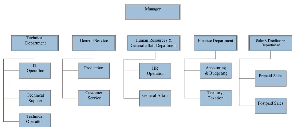 Gambar 3.1 Struktur Organisasi PT.Telkomsel Branch Ambon. 