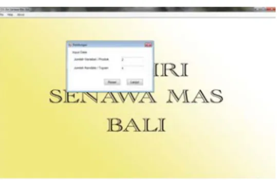Gambar 1 Input Variabel dan Kendala 