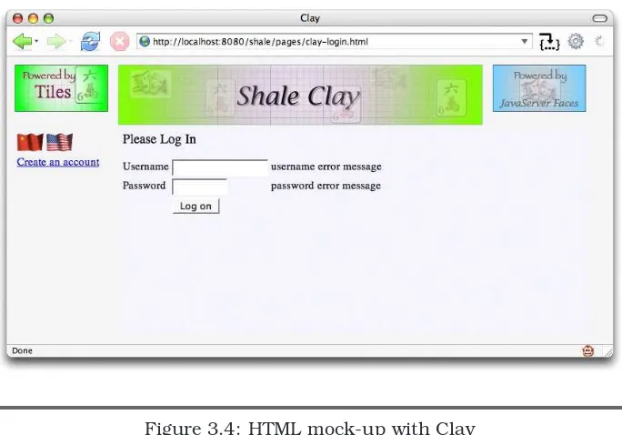 Figure 3.4: HTML mock-up with Clay