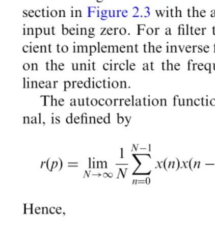 FIG. 2.3Second-order ﬁlter section to generate a sinusoid.