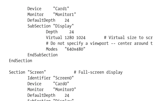 Table 4-2. Differences between using multiple outputs from one video card and using Xineramamode on multiple cards