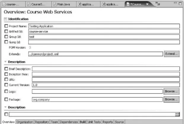 Figure 1-3. Overview panel of Mevenide's ProjectObject Model Editor