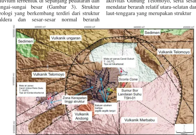 Gambar 3 Peta geologi daerah panas bumi Candi Umbul-Telomoyo, Provinsi Jawa 