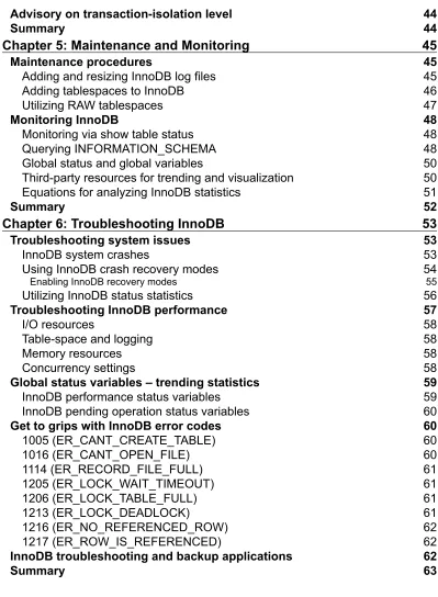 Table-space and logging 