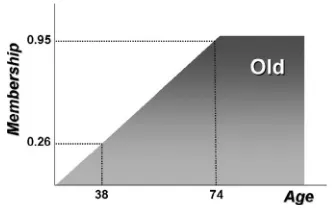 Figure 2.1Fuzzy set representing the concept Old