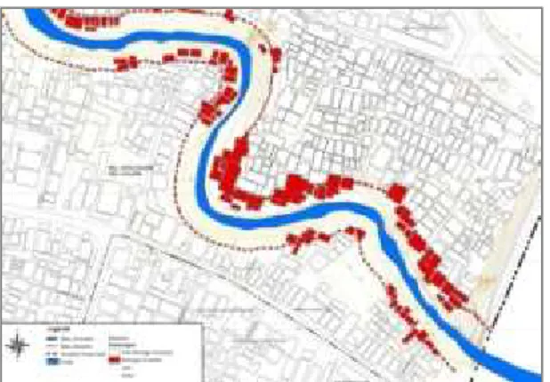 Gambar 7. Penyalahgunaan Fungsi Sempadan  Sungai pada Embong Brantas 