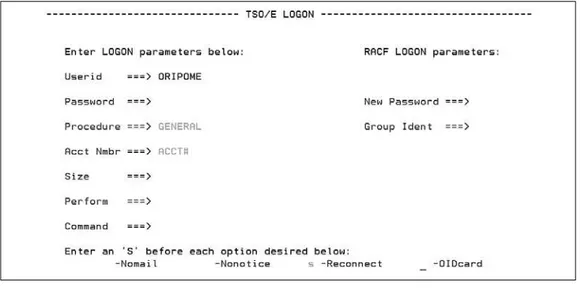 Figure 1.6 “Hello, World” from TSO