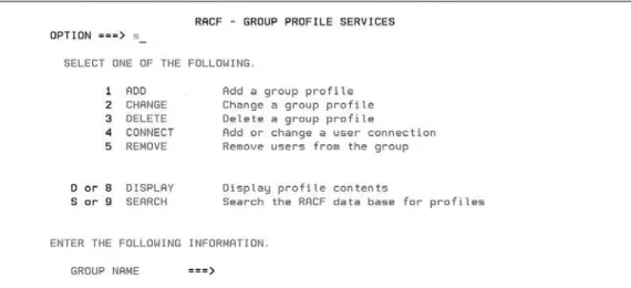 Figure 2.15 Group management menu
