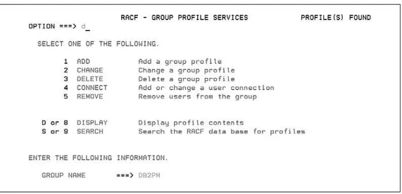 Figure 2.18 Displaying group information