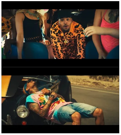 Gambar I.3. Chris Brown dalam Video Musik “Five More Hours” 