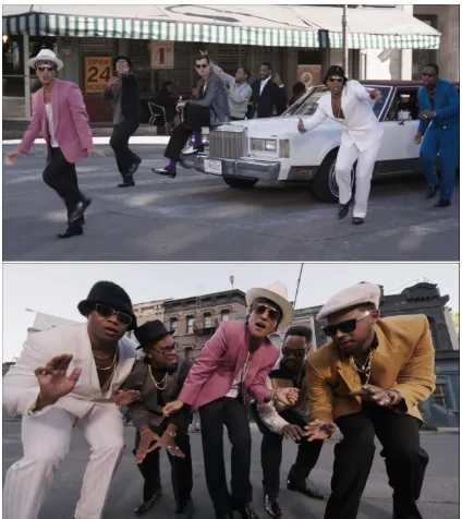 Gambar I.4. Para Karakter dalam Video Musik “Uptown Funk” 
