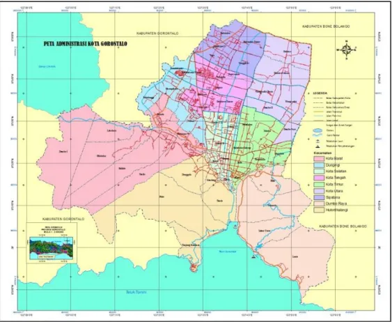 Gambar 1. Peta Administratif Kota Gorontalo Tahun 2016 