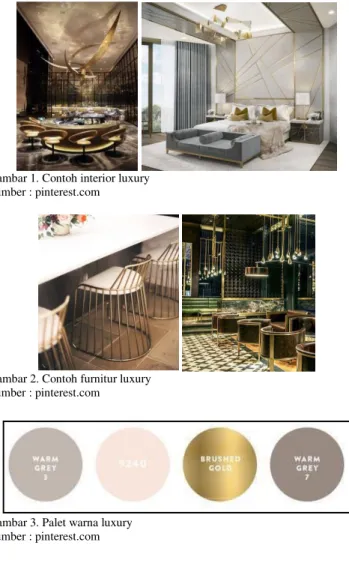 Gambar 1. Contoh interior luxury  Sumber : pinterest.com 