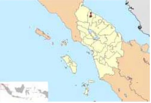 Gambar I. Lokasi Kota Medan di Pulau Sumatera 