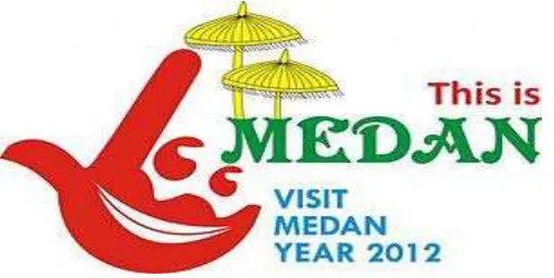Gambar VI. Logo Visit Medan tahun 2012. 