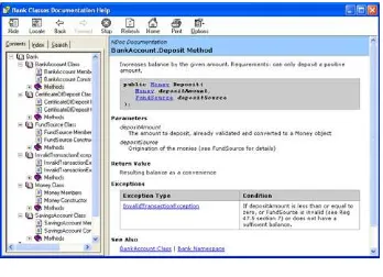 Figure 6.1: Documentation extracted from code using ndoc