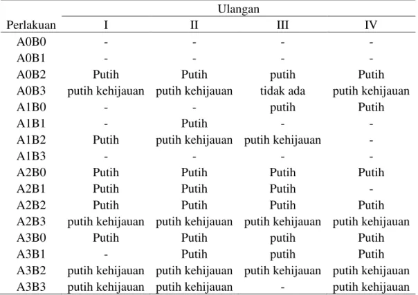 Tabel 4. Warna kalus 