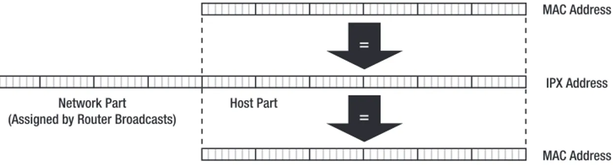 Figure 1-2. The IPX address and the Ethernet MAC address