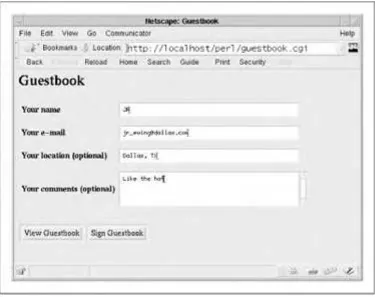 Figure 4.7. The confirmation page generated by guestbook