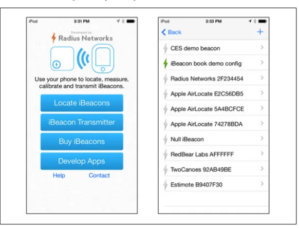 Figure 3-1. Locate Beacon’s main screen and transmit list