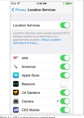 Figure 5-1. iOS Location Services control panel