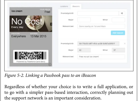 Figure 5-2. Linking a Passbook pass to an iBeacon